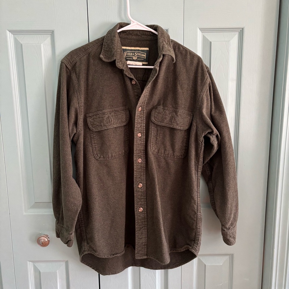 Field & Stream Olive Green Button-Up Shirt